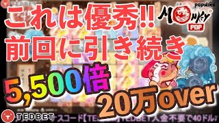 オンラインカジノ　優秀過ぎMonkeyPop!!高倍率5,500倍！！【TEDBET テッドベット】