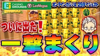 【オンラインカジノ/オンカジ】 スロット ついに出た！一撃まくり！！【レオベガス】