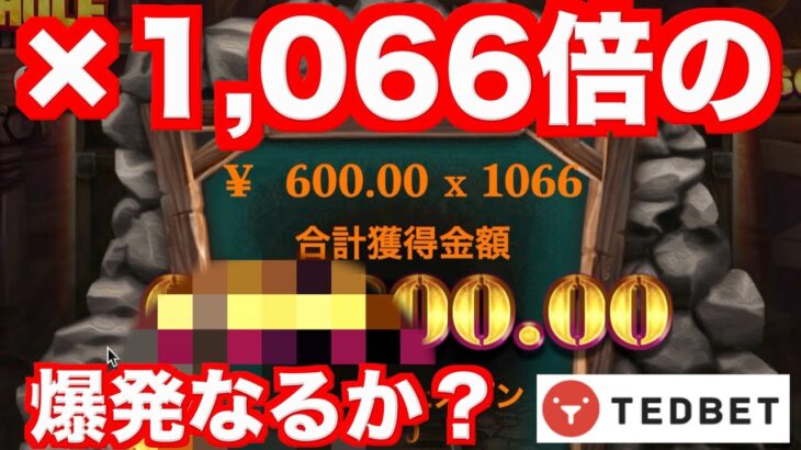 【オンラインカジノ】1066倍配当で激アツ配当なるか？〜テッドベット〜