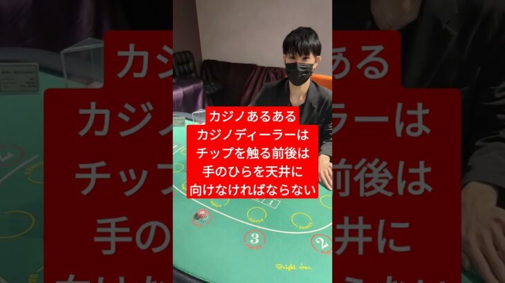 カジノディーラーはチップを触る前後は○○を○○なくてはならない。#shorts #casino