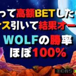 #775【オンラインカジノ｜スロット🎰】Wolf Gold｜最近ウルフの勝率ほぼ100%！ミスBETでも結果オーライ!!｜金無し痔主セミリタイヤ月3万円お小遣い代表